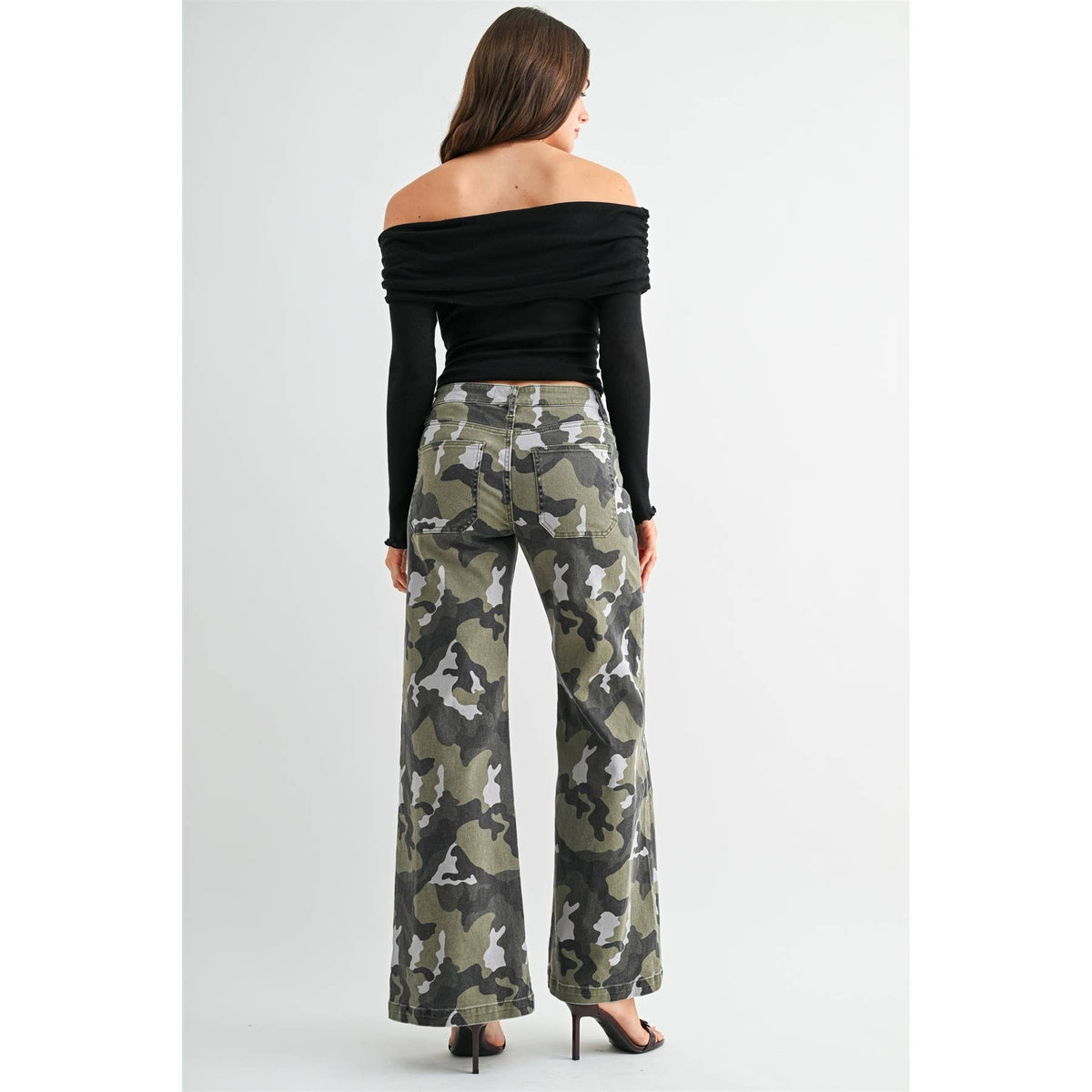 MID-RISE WIDE LEG - TUMMY TUCK SEAMED FRONT