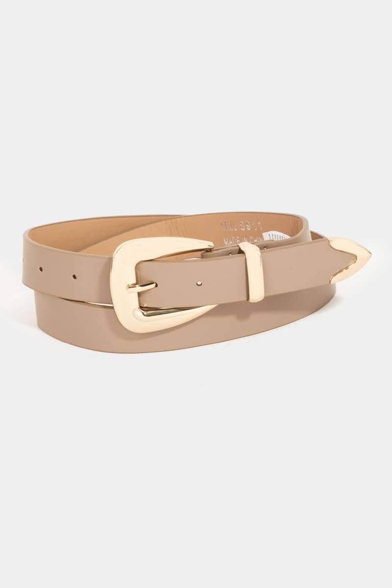 Smooth Vegan Leather Belt