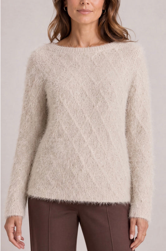 Long sleeve boat neck sweater super soft ￼