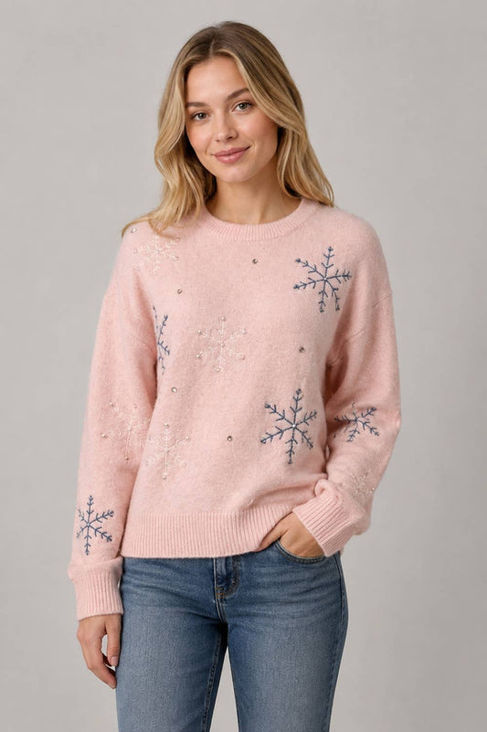 The Winter Sparkle Snowflake Sweater
