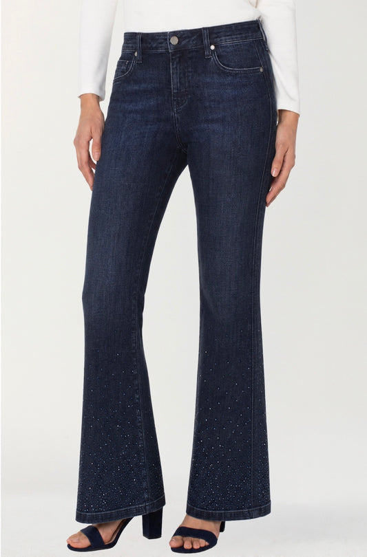 Hannah flair 32 inch inseam with midnight blue rhinestones