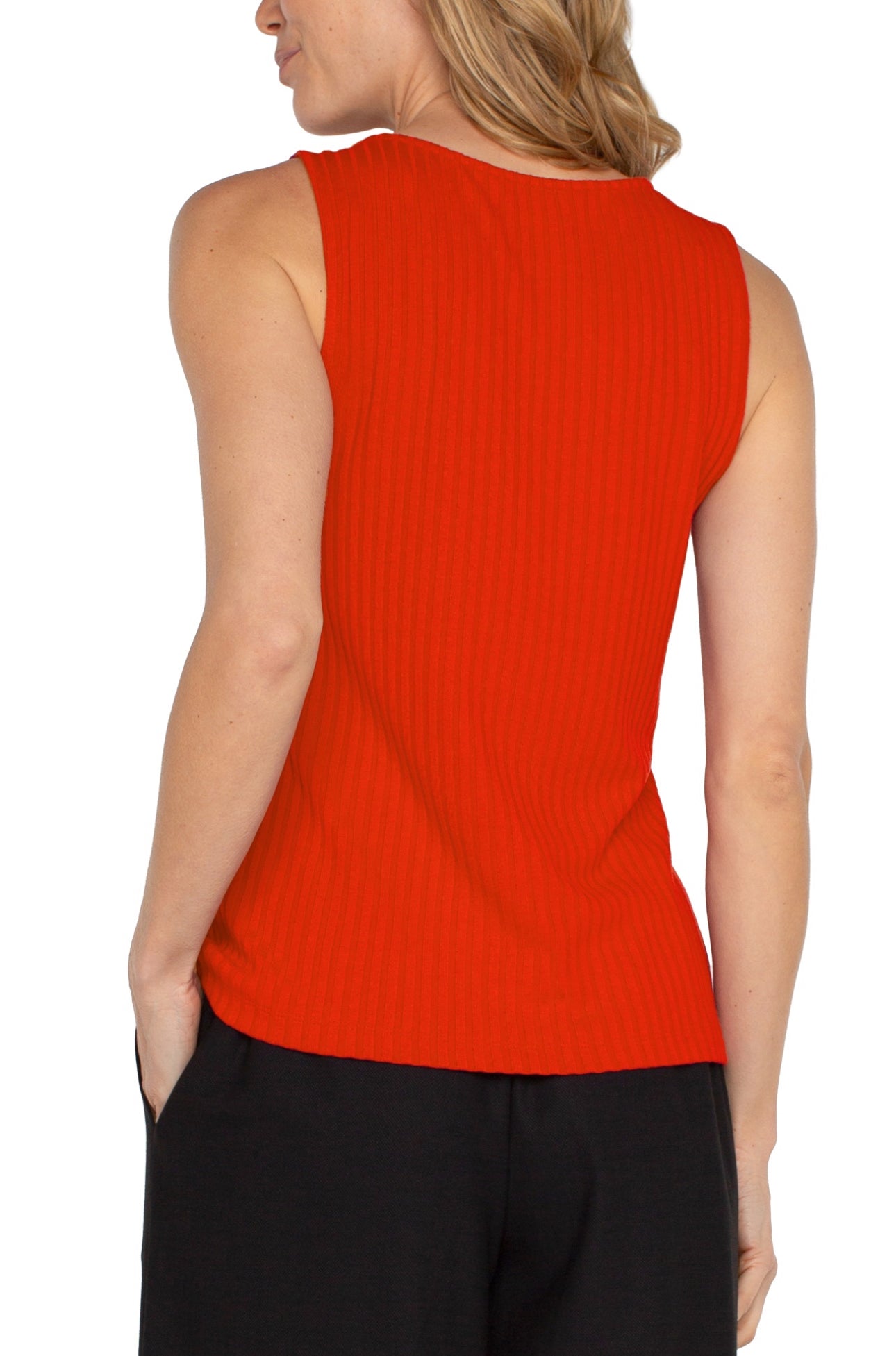 SLEEVELESS HIGH CREW NECK TOP