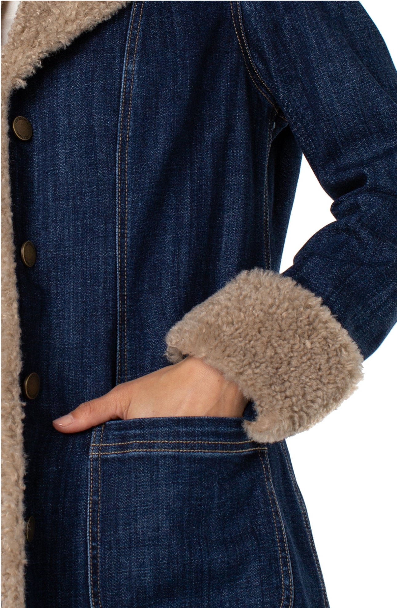 SHERPA TRIMMED NOTCH COLLAR JACKET 38”