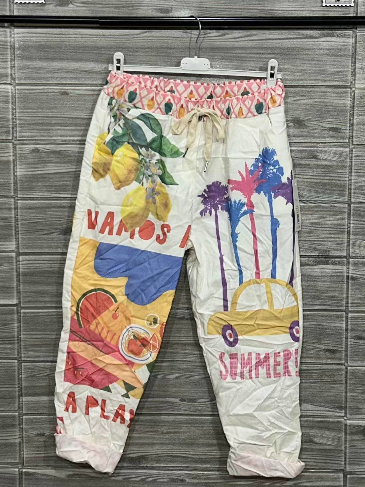 Printed Pants Yellow