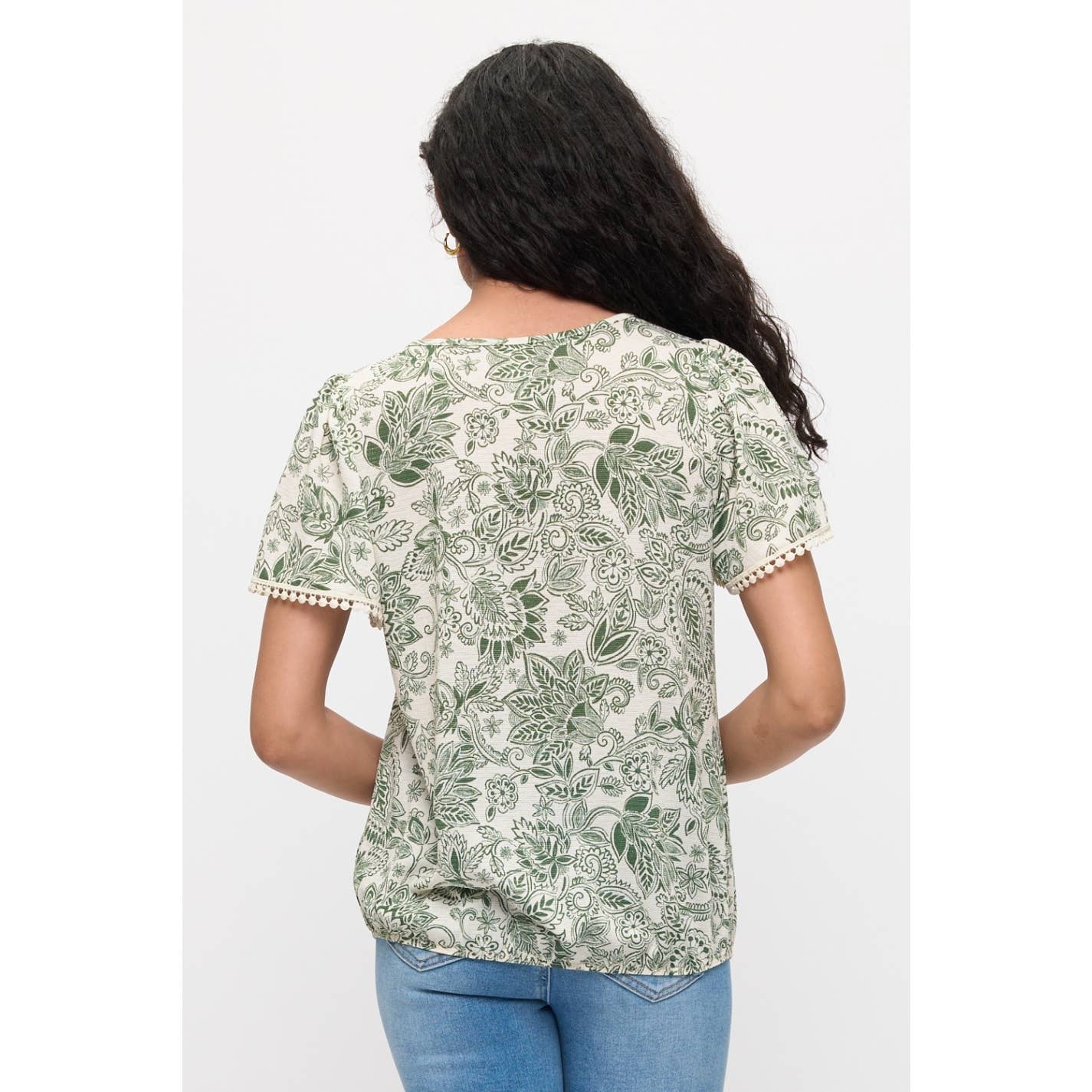 POM POM CROCHET FASHION TEE