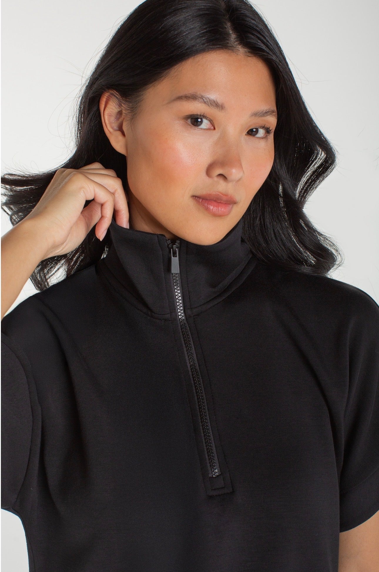 Half zip pop over top ￼