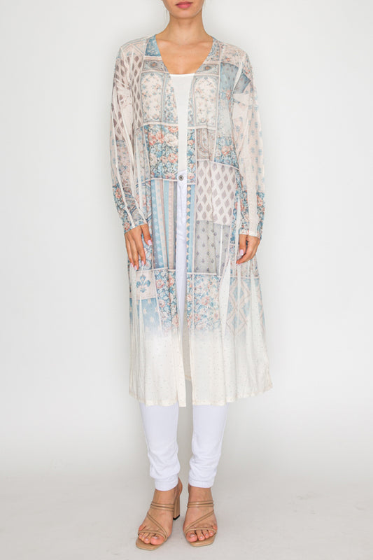 Sparkly Long Sleeve Lace DUSTER