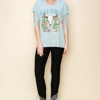 FRONT FRINGE WESTERN TOP