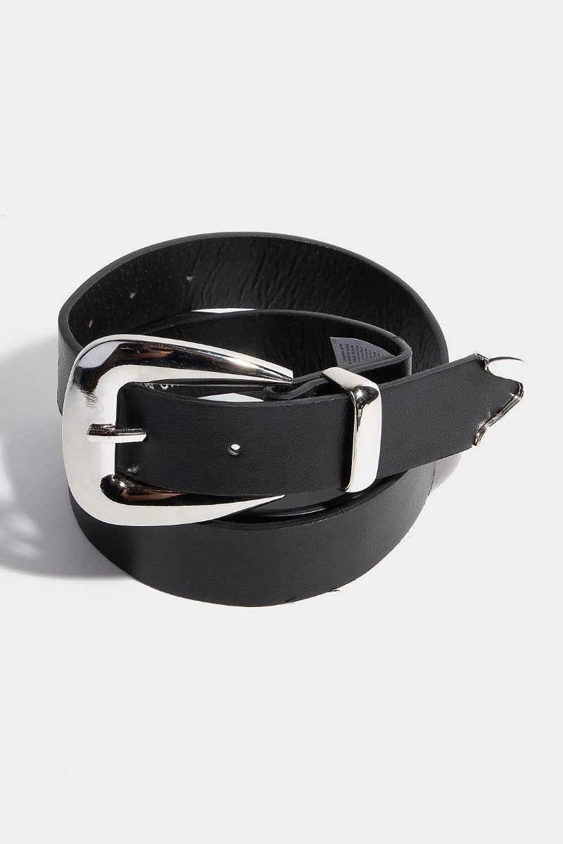 Smooth Vegan Leather Belt