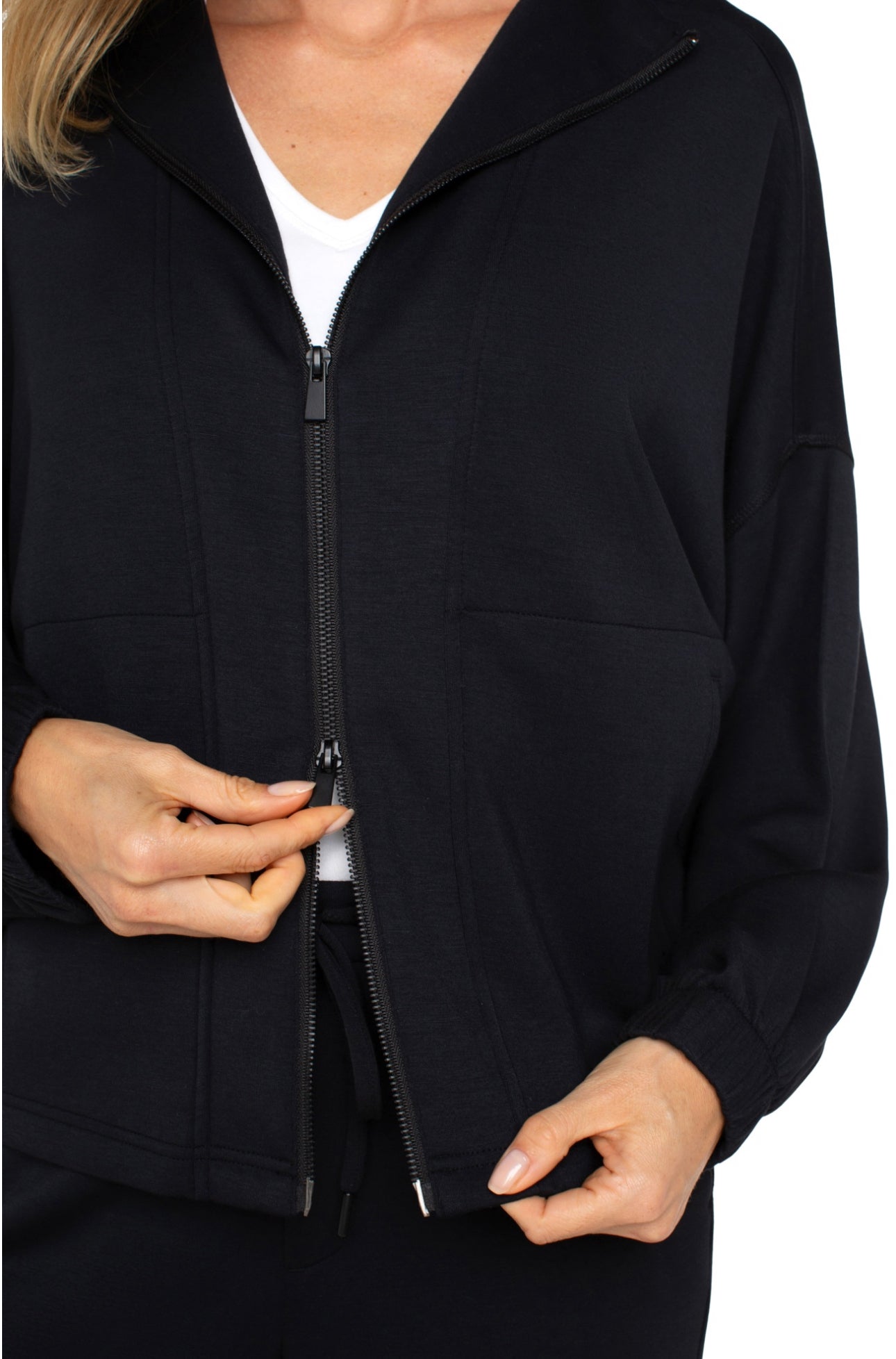 Zip Up Funnel Neck Jacket