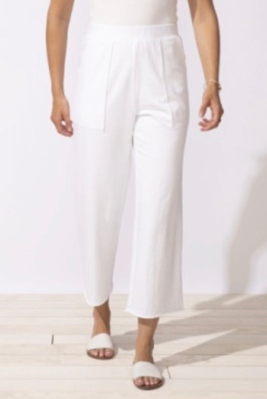 Oceanfront breezy flood pant in white