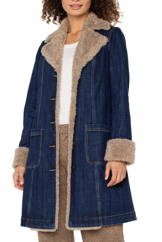 SHERPA TRIMMED NOTCH COLLAR JACKET 38”