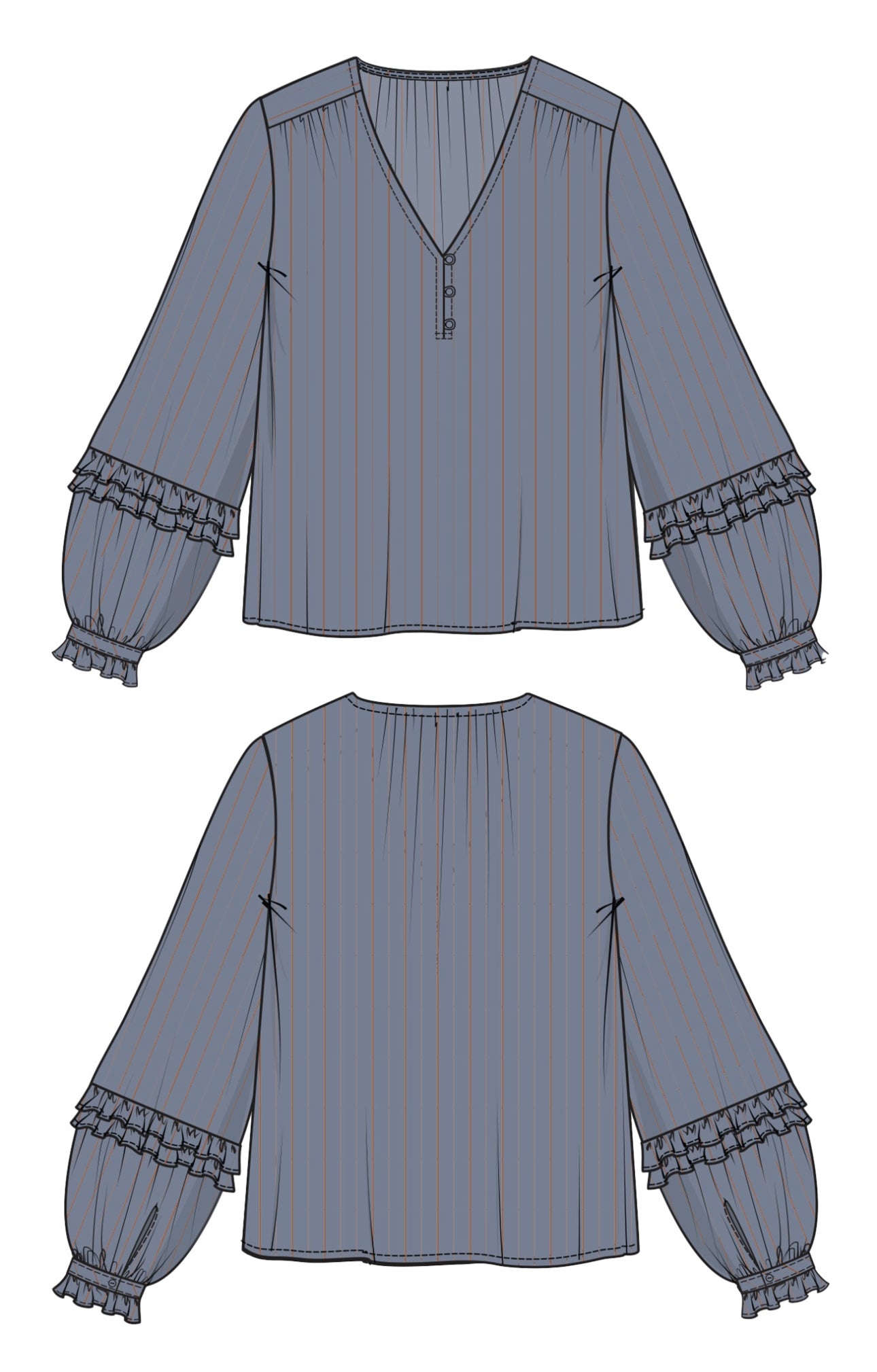 LONG SLEEVE WOVEN BLOUSE