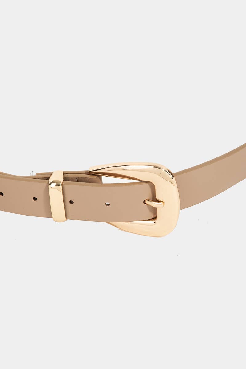 Smooth Vegan Leather Belt