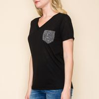 STONED POCKET SHORT SLEEVE TOP
