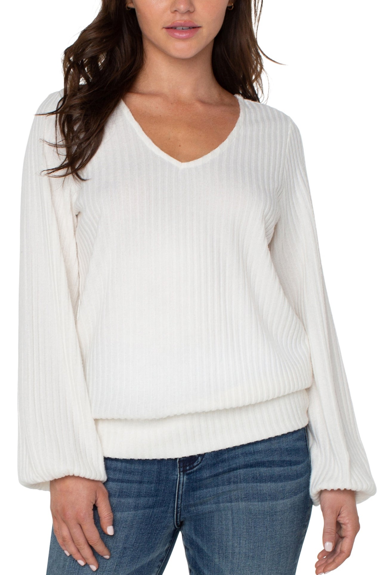 TWIST BACK LS KNIT TOP