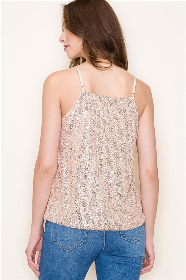 STACCATO GOLD SEQUIN TOP
