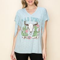 FRONT FRINGE WESTERN TOP