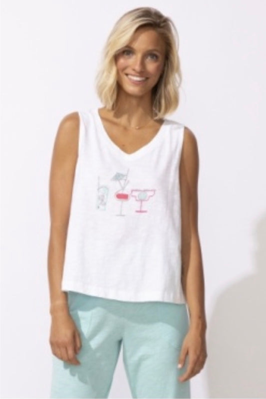 DESTINATION  COCKTAIL TOP WHITE