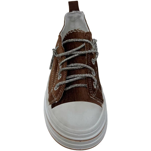 VERY G AMAN 2 IN TAN VELVET
