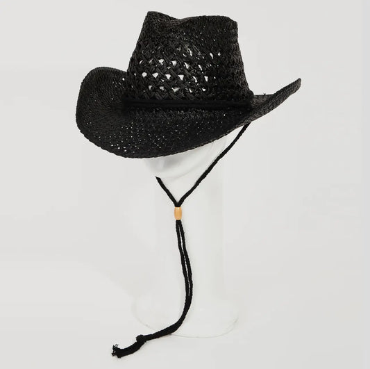 STRAW BRAIDED COWBOY HAT