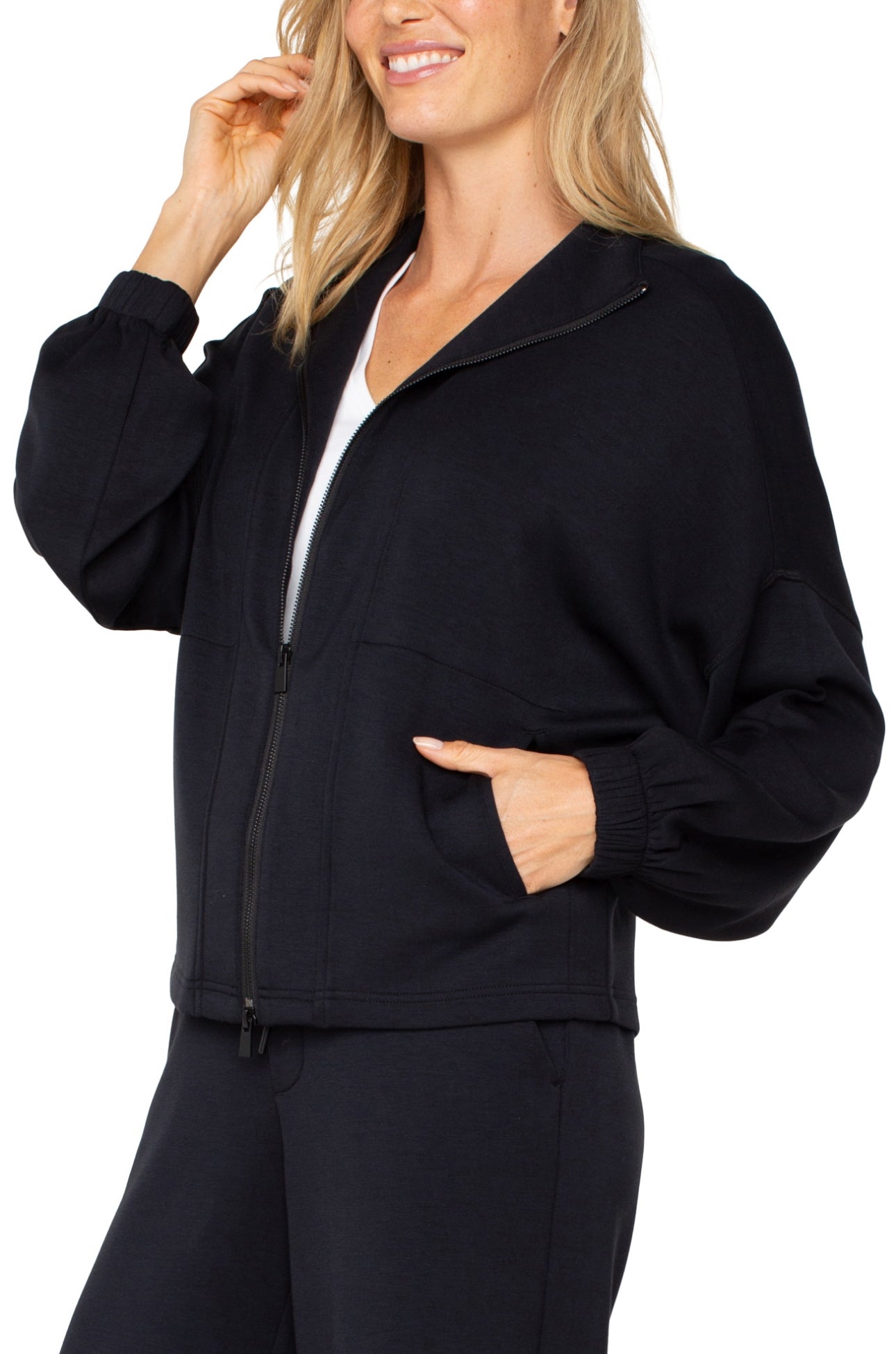 Zip Up Funnel Neck Jacket