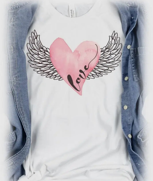 HEART AND WINGS TEE