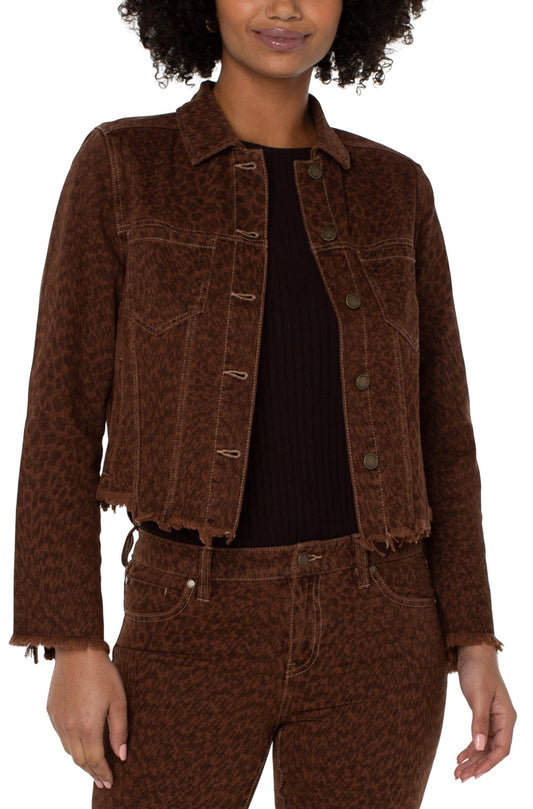 CROPPED JKT WITH FRAY