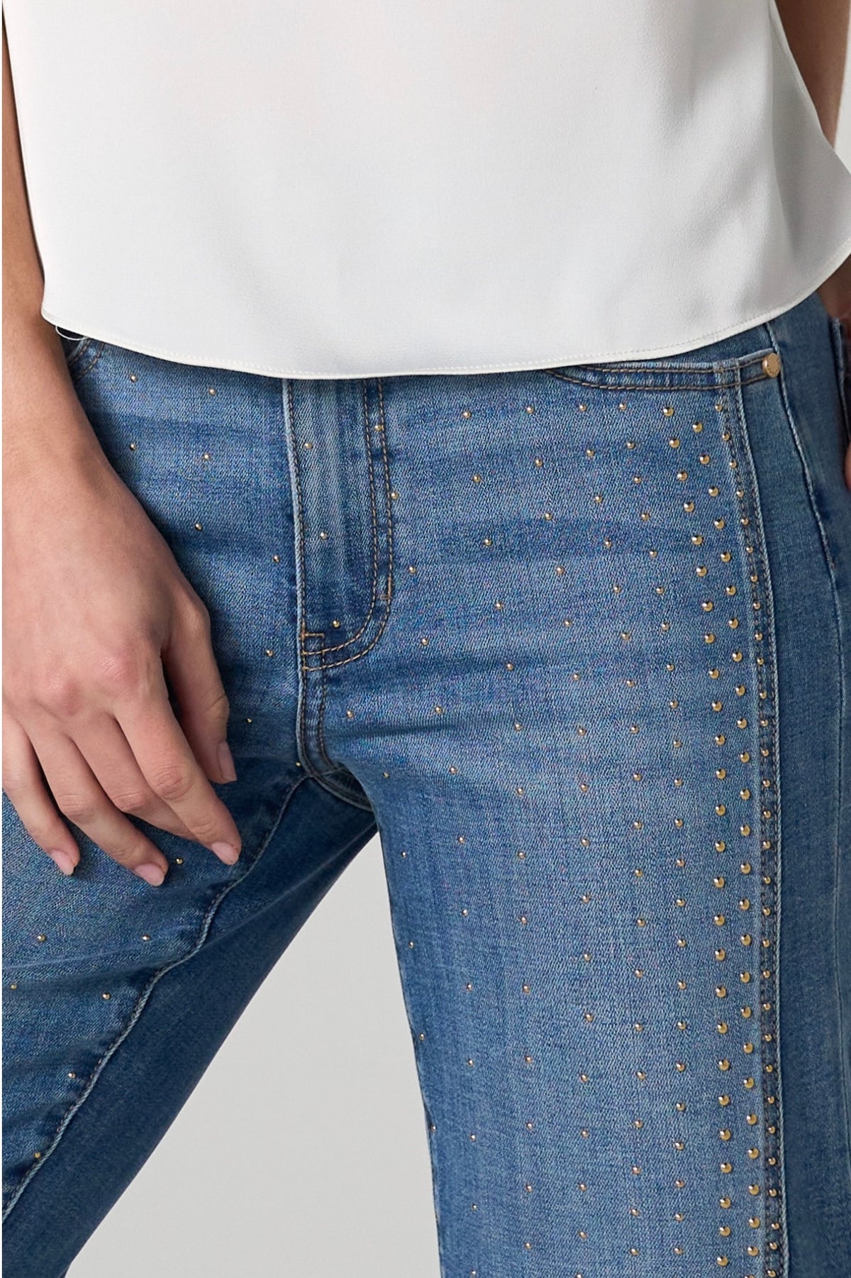 Kennedy straight with vertical seams 30 inch inseam metal beads