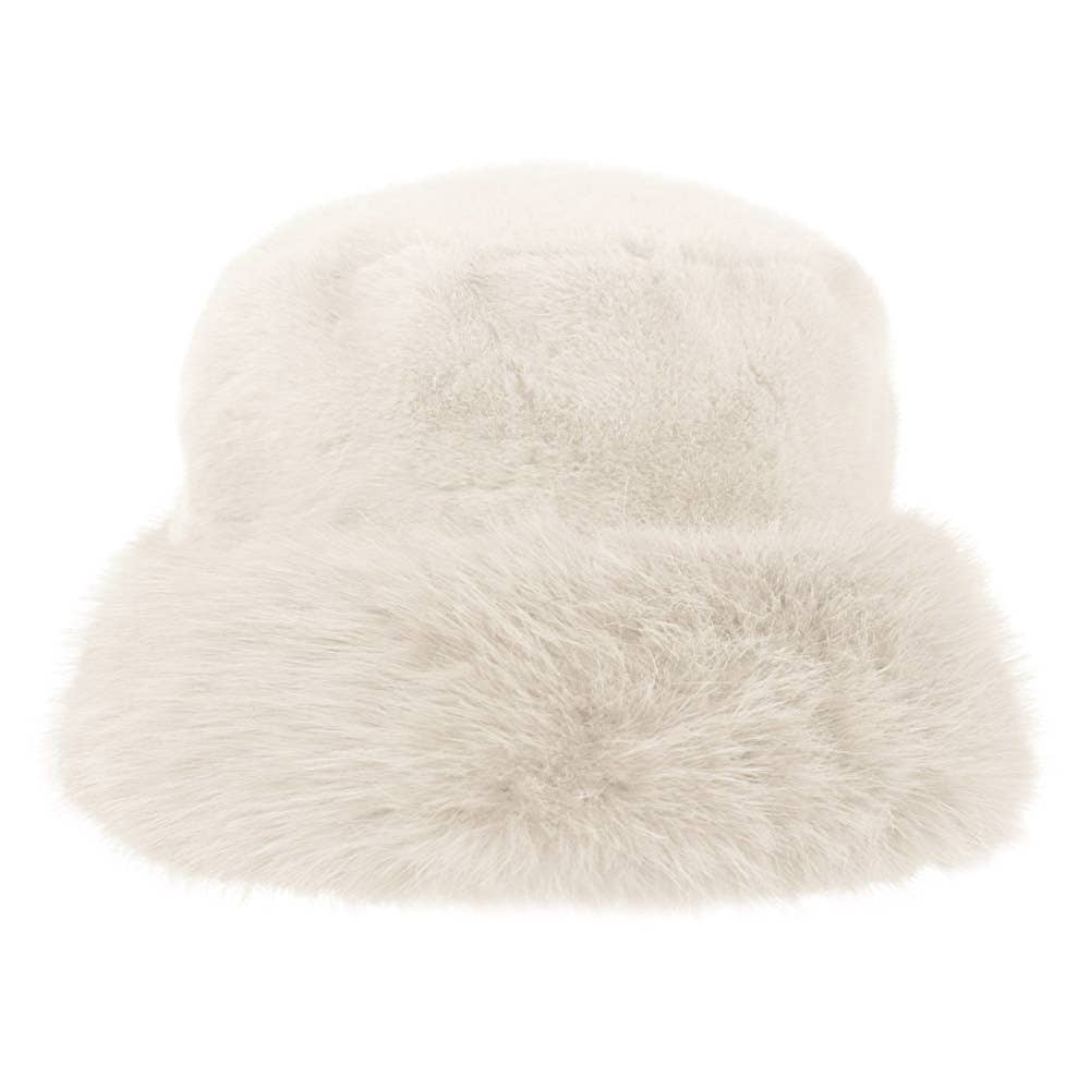 Faux Fur Russian Style Plush Bucket Hat