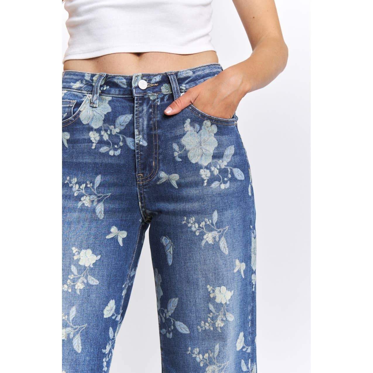 HIGH RISE WIDE LEG EMBELLISHMENT