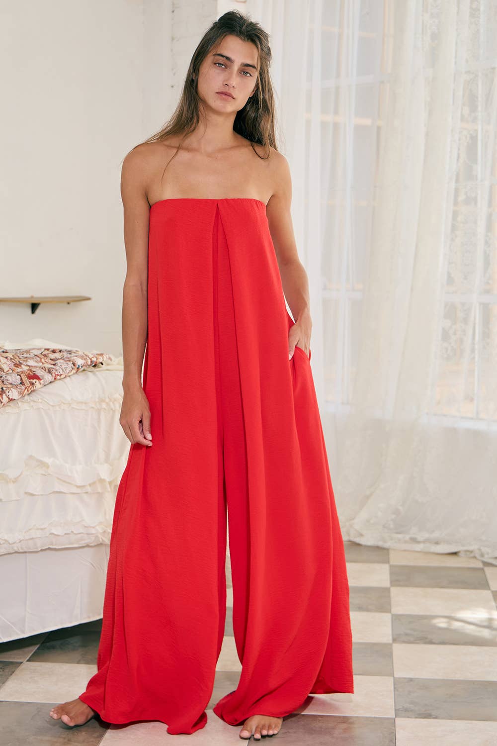 Strapless Flowy Jumpsuit