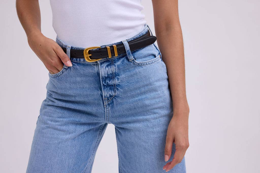 Napa Leather Belt with Double Metal Loop｜Everyday Edge