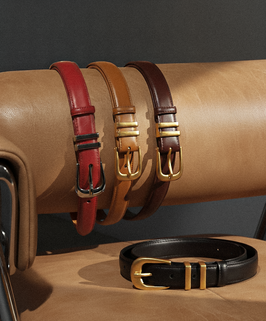 Napa Leather Belt with Double Metal Loop｜Everyday Edge