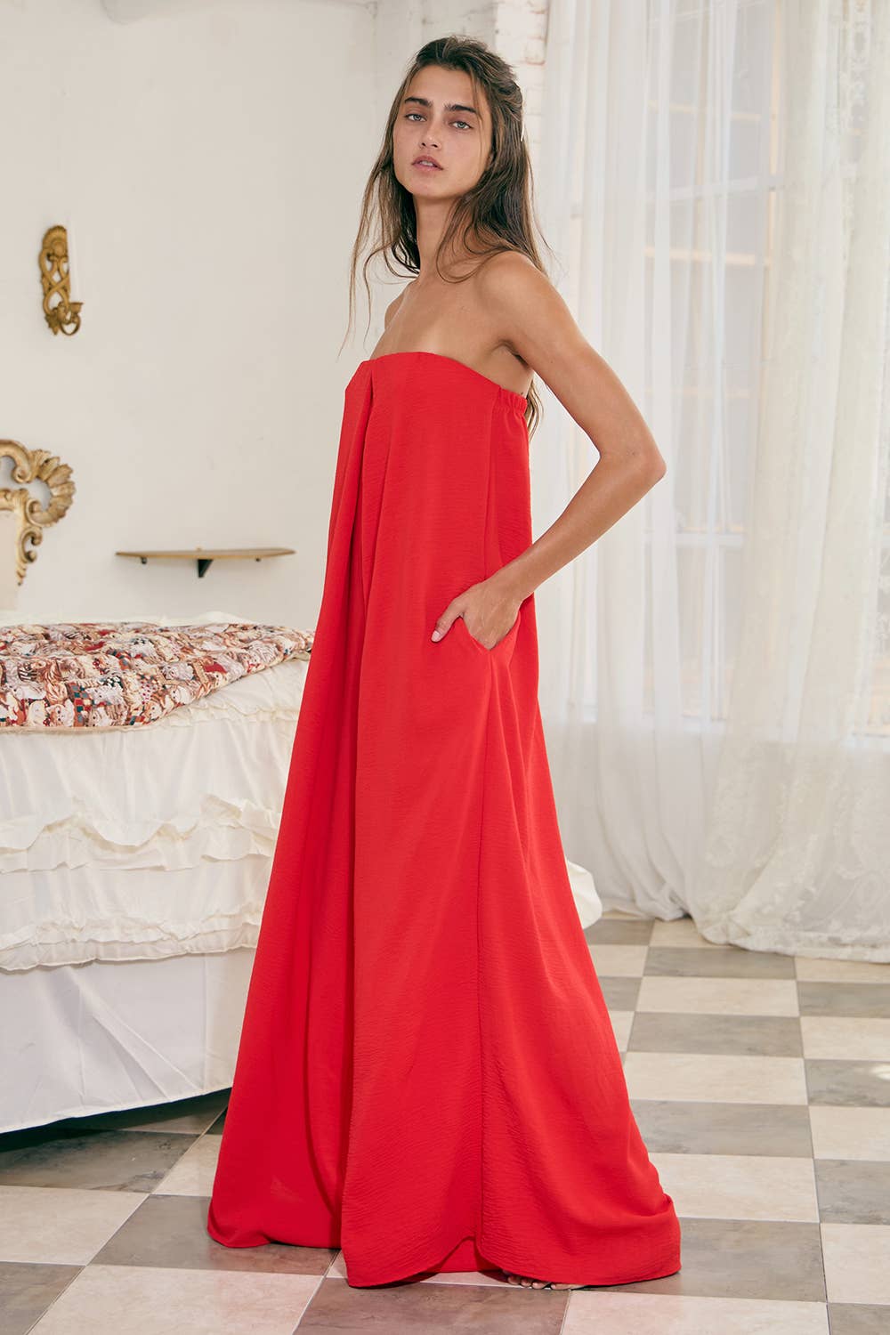 Strapless Flowy Jumpsuit