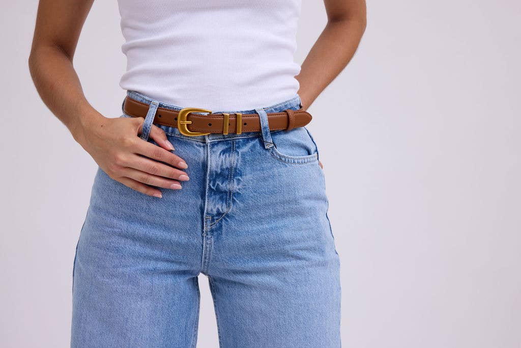 Napa Leather Belt with Double Metal Loop｜Everyday Edge