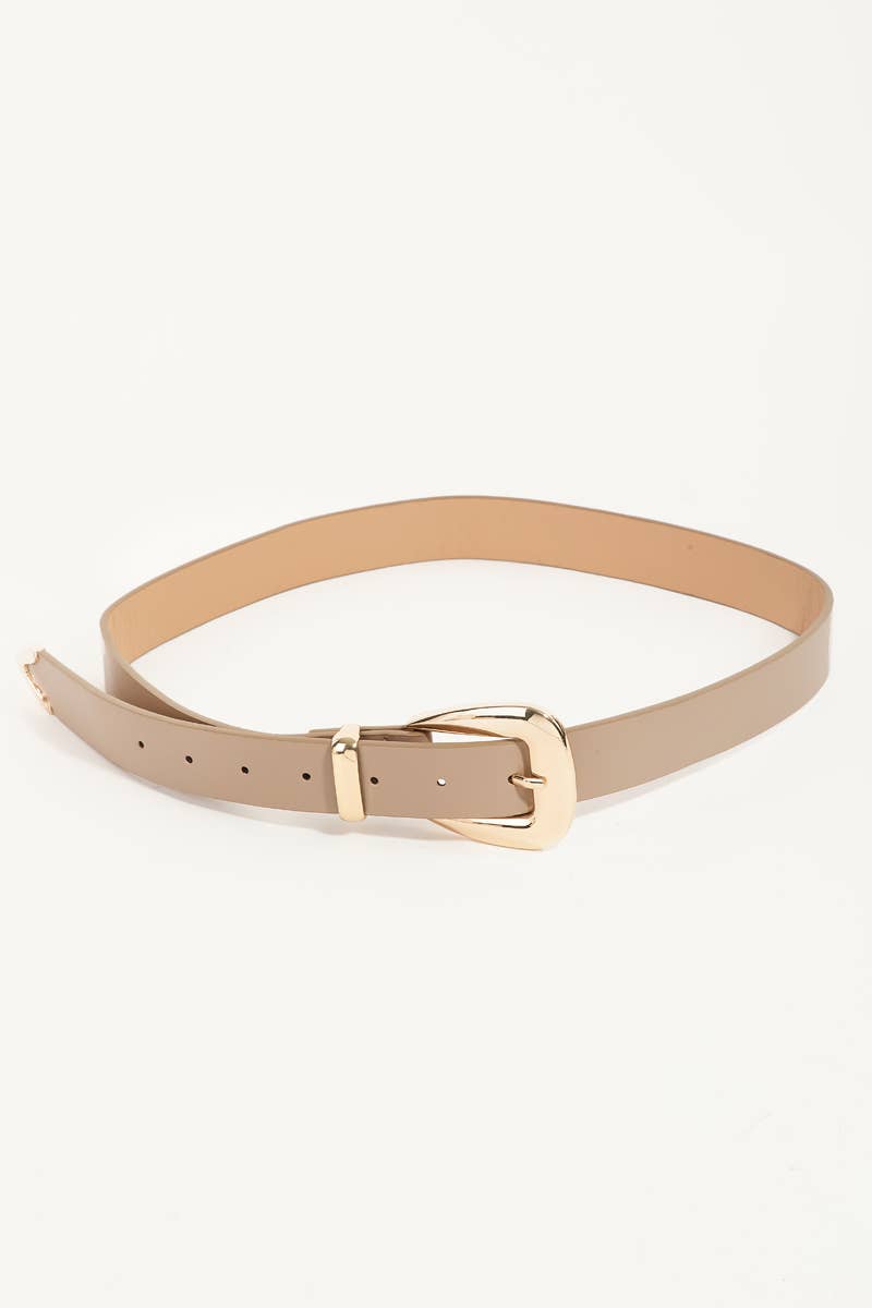 Smooth Vegan Leather Belt
