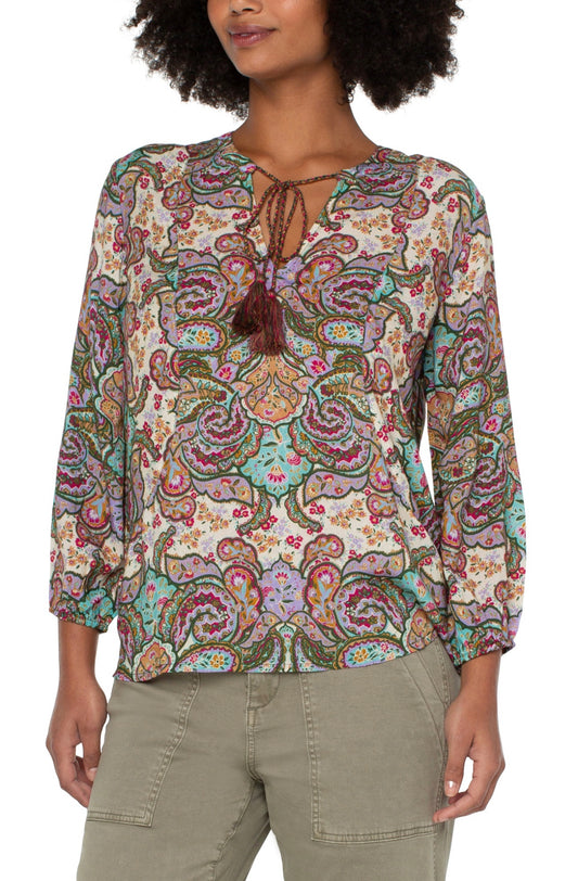 LIVERPOOL TIE FRONT BLOUSE