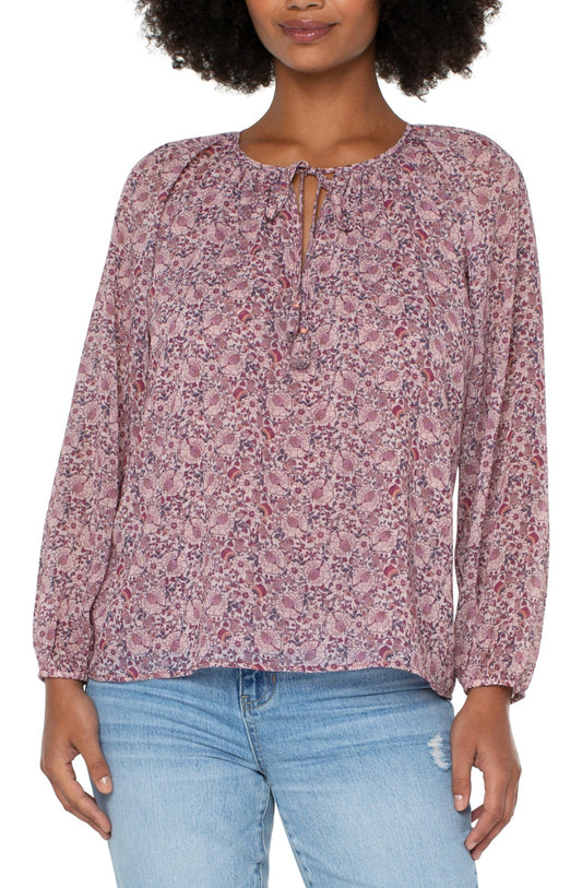 LIVERPOOL DBL LAYER SHIRRED BLOUSE