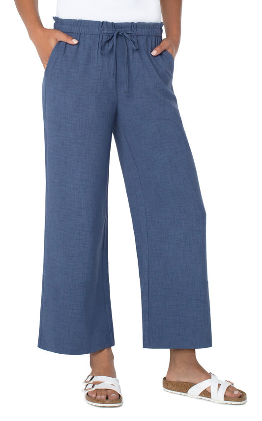 LIVERPOOL TIE WAIST WIDE LEG ANKLE