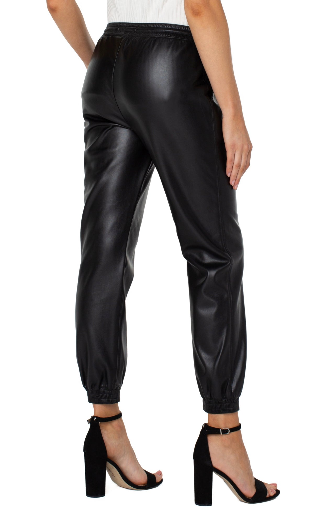 LIVERPOOL PULL ON PLEATHER JOGGER