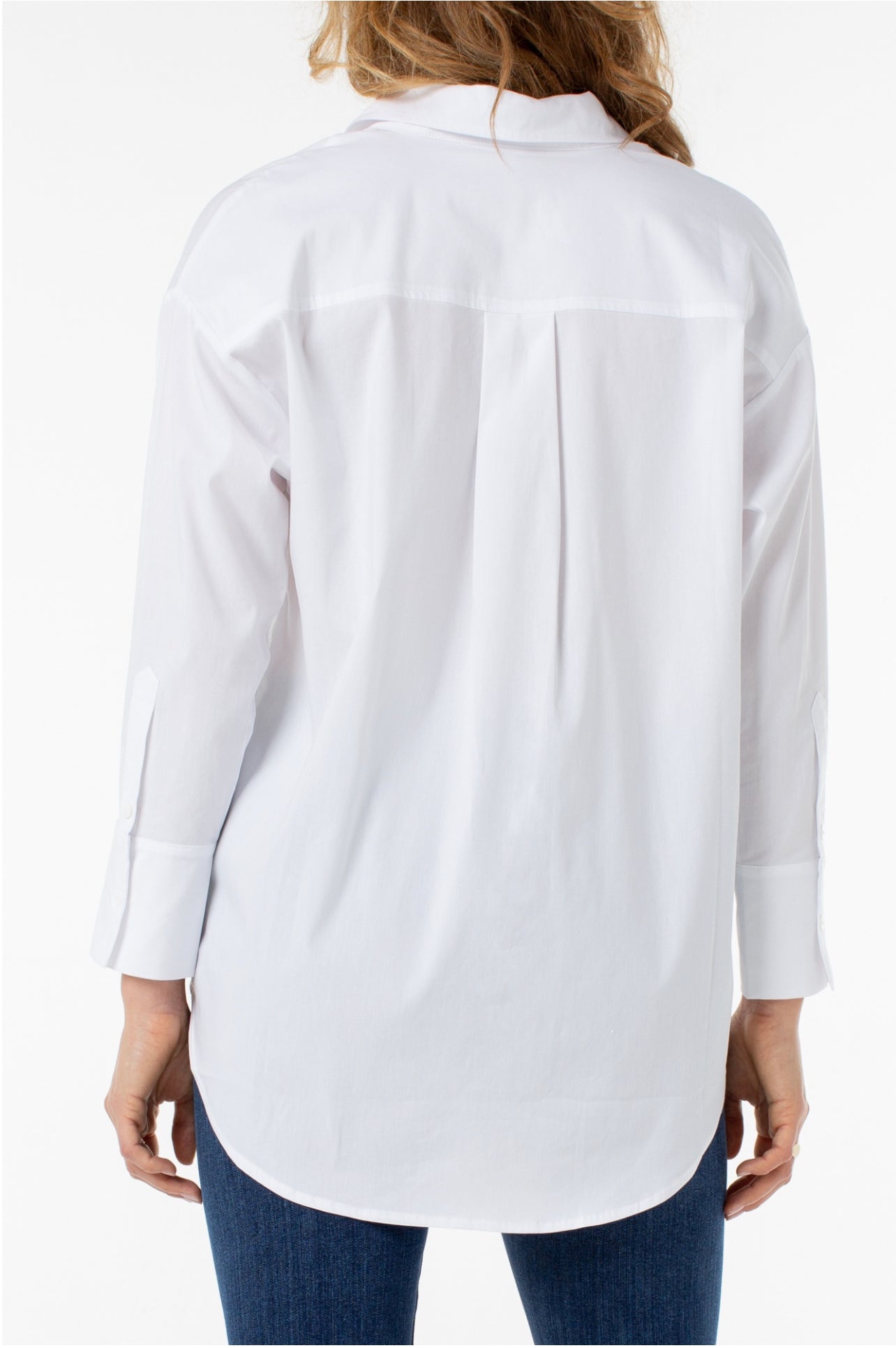 LIVERPOOL OVERSIZED CLASSIC WHITE BUTTON DOWN