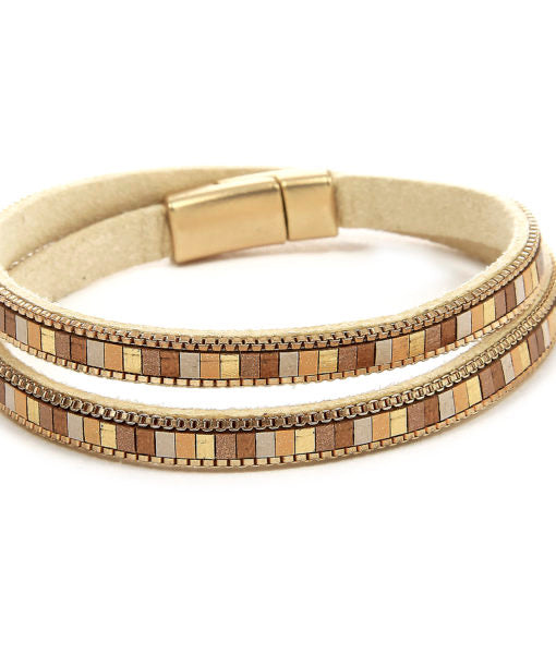 Bracelet Gold Bars Design Wrap Around