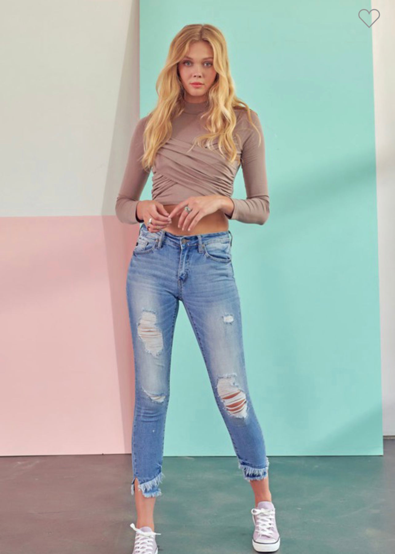 KANCAN JEANS MID RISE ANKLE SKINNY