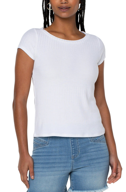 LIVERPOOL CAP SLV BOAT NECK TOP